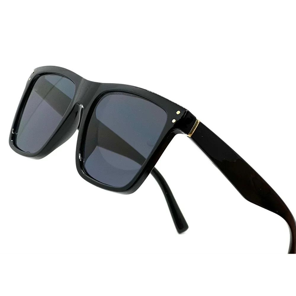 Women Black Sunglasses Gold Accent Modern Fashion Sun‎ Glasses Outdoor Driving